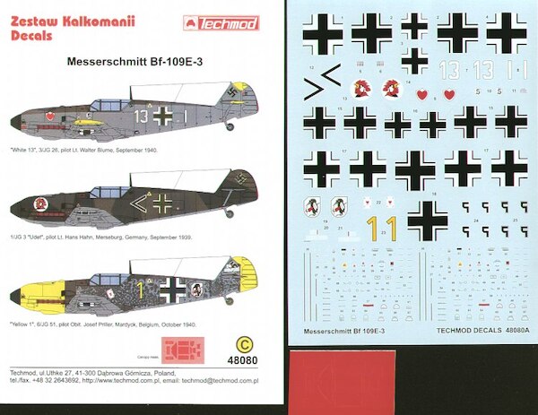 Messerschmitt BF109E-3  48080