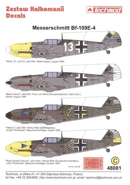 Messerschmitt BF109E-4  48081