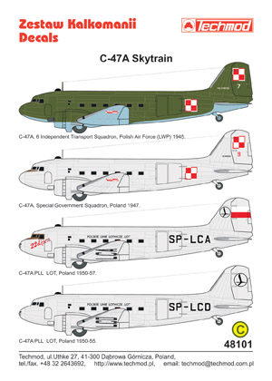 C47A Skytrain (LOT, Polish AF, Polish Gvmt) 48101