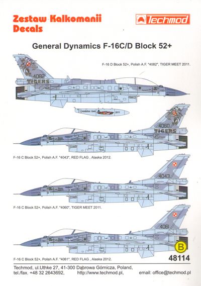 General Dynamics F16C/D Block 52+ (P:olish Air Force)  48114