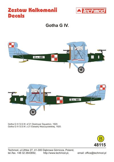Gotha G.IV S.S.W. of 21 Destroyer Squadron 1920  48115