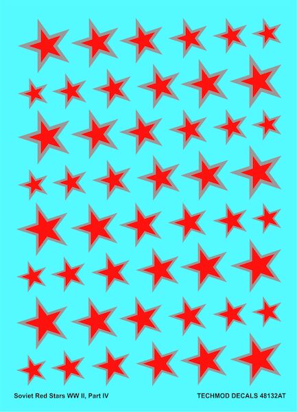 Soviet Red Stars WWII Part 4 , Red Stars with silver outline  48132