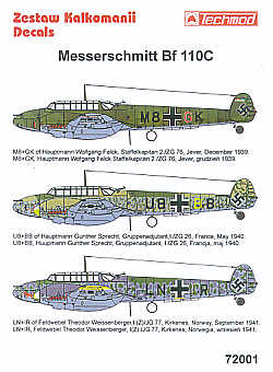 Messerschmitt BF110C  72001