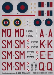 North American B25C Mitchell II (305sq, 206sq) 72017