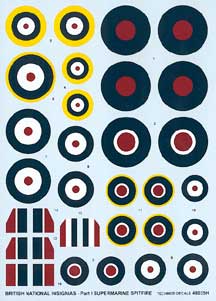 British National insignias for Spitfires  72022