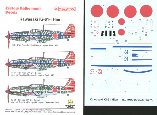 Kawasaki Ki61 Hien "Tony"  72027