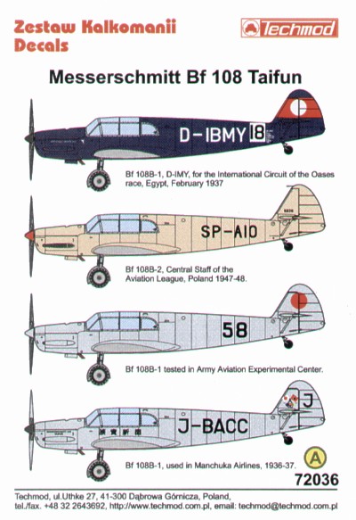 Messerschmitt BF108 Taifun  72036