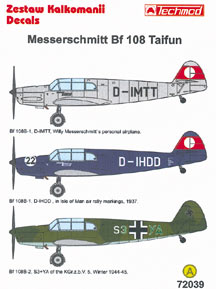 Messrschmitt BF108 Taifun (D-IMTT, D-IHDD, Luftwaffe)  72039