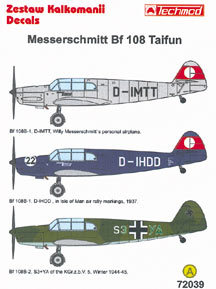 Messrschmitt BF108 Taifun (D-IMTT, D-IHDD, Luftwaffe) 72039