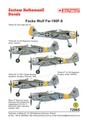 Focke Wulf FW190F-8 (Luftwaffe) 72065
