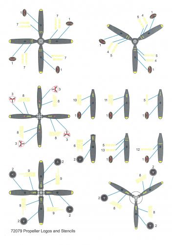 Propeller Stencils 72079