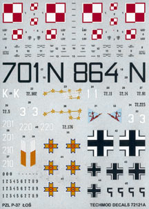PZL P37A/B Los (12sq, 212sq,polish af, 4bg Romanian AF, Luftwaffe) 72121