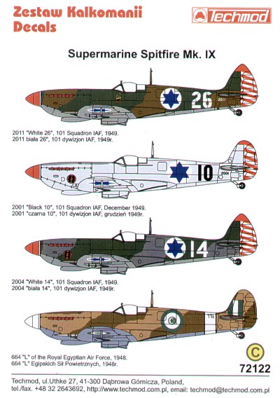 Spitfire Mk.IX in Israeli and Egyptian Service  72122