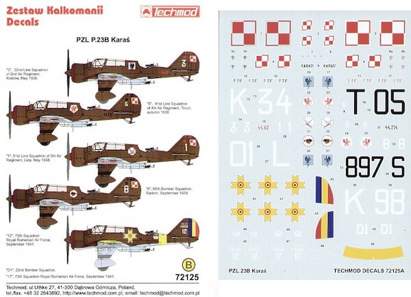 PZL P23A/B Karas  72125