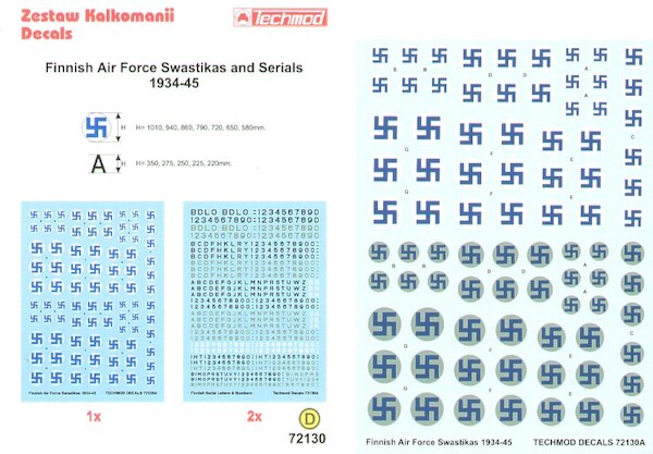 Finnish Air Force Swastika National Insignia 72130