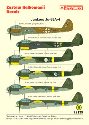 Junkers Ju88A-4 72139