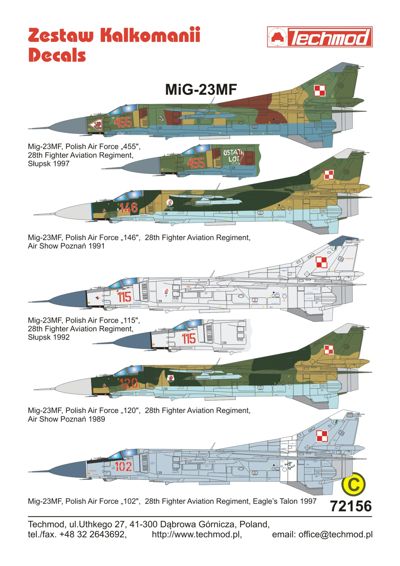 Mikoyan MiG23MF (Polish AF) 72156
