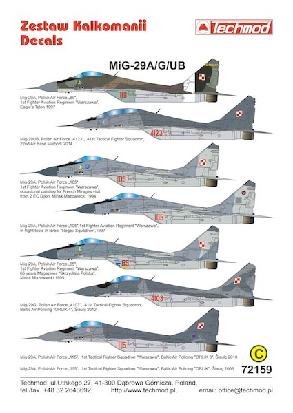 Mikoyan MiG-29A/G/UB (Polish AF) 72159