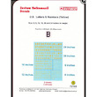 Techmod 72165 US 45 degree Letters and Numbers (Yellow)