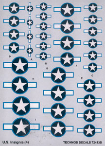 US Insignia (4) 1943 to Present US Insignia with blue outline 72413