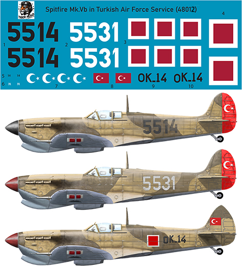 Spitfire MKVb in Turkish Air Force Service 48012