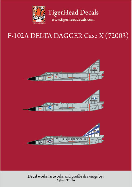 F102A Delta Dagger Case X (Turk AF, Hellenic AF, USAF) 72003