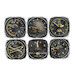 Acrylic Instrument Coaster Set - Vintage set of 6 (onderzetters) 9045AC