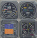 Instrument Coasters Modern set of 4 (EFIS,Horizon,Speed,Alt.) (onderzetters set van 4) 9099