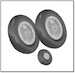 Messerschmitt BF109G Wheel set with Ribbed Tread SQU-X-48222