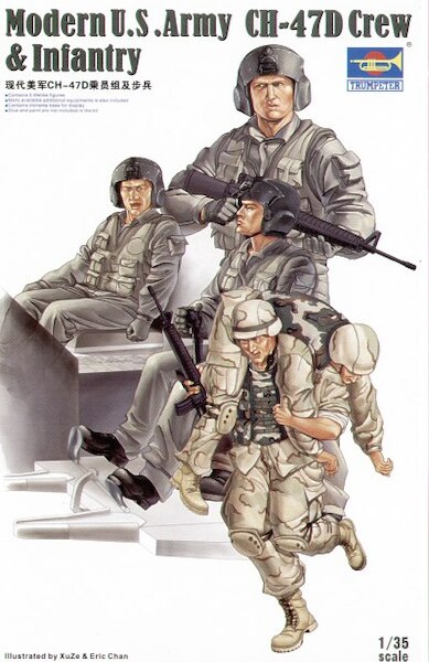 Modern US Army CH47 Chinook Crew and Infantery 00415