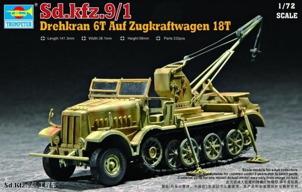 German Sd Kfz.9/18 Ton Half track & Drehkrahn 6t 07251