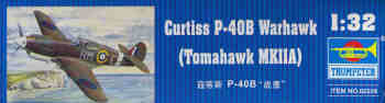 Curtiss P40B Warhawk (RAF: Tomahawk MKIIA) TR02228