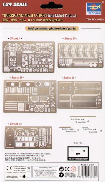 Hawker Hurricane MKIIc/Trop Detail set (Trumpeter) TR06604