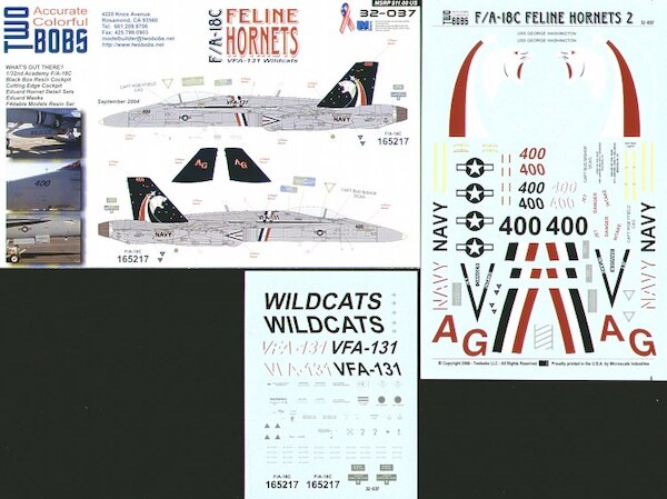 Feline Hornets; F/A18C Hornet (VFA-131 Wildcats) TB32-037