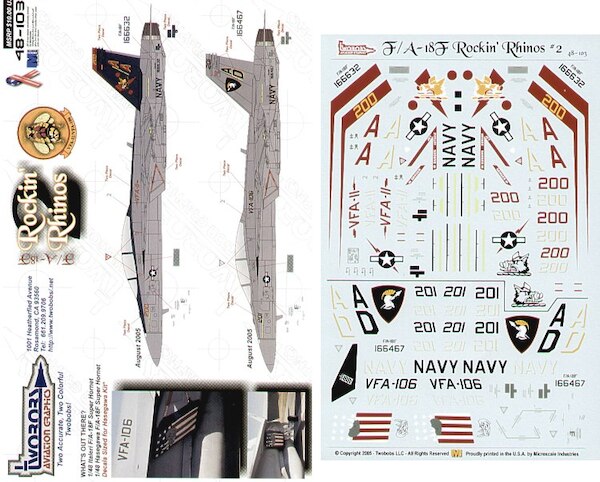 F/A18F Super Hornets Part 2 (VFA11, VFA106)  tb48-103