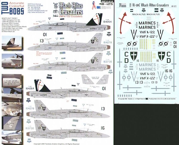 F/A18C Mach Altus Crusaders (VMFA-122 Crusaders)  tb48-125