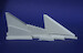 SAAB JA37/AJ37 Viggen Corrected Foreplanes (Airfix/Esci) TMR48019