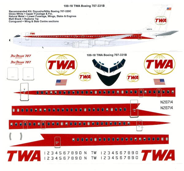 Boeing 707-320B/C (TWA) 100-18