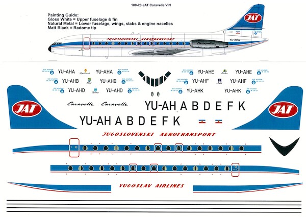 Caravelle (Jugoslav Air Transport JAT) 100-23