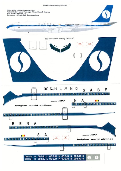 Boeing 707-229C (Sabena)  100-47