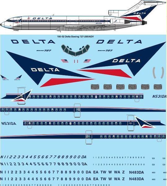 Boeing 727-200 (Delta) 100-52