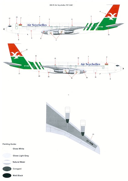 Boeing 707-300 (Air Seychelles)  100-59