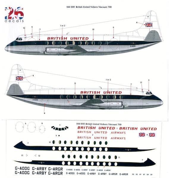 Vickers Viscount 700 (British United)  144-1015