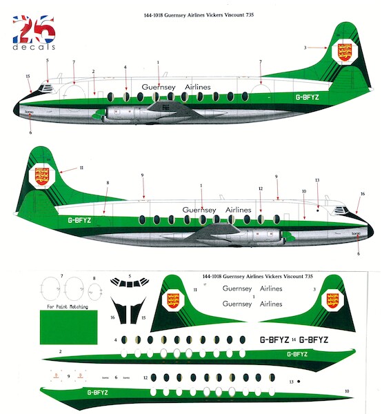 Vickers Viscount 700 (Guernsey Airlines)  144-1018