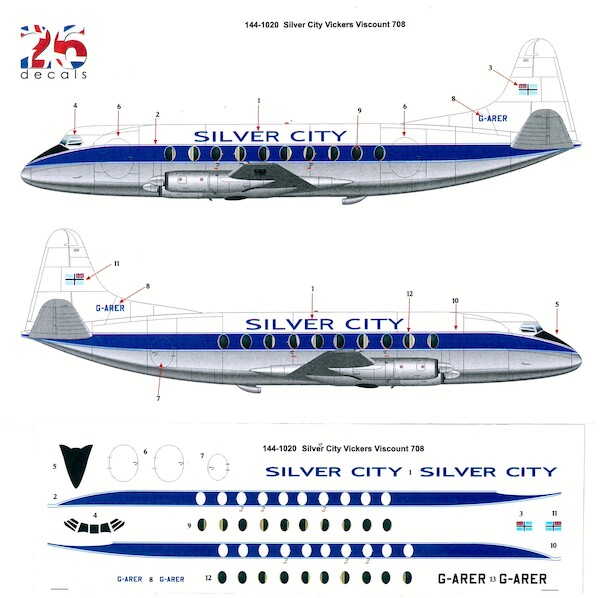 Vickers Viscount 700 (Silver City)  144-1020