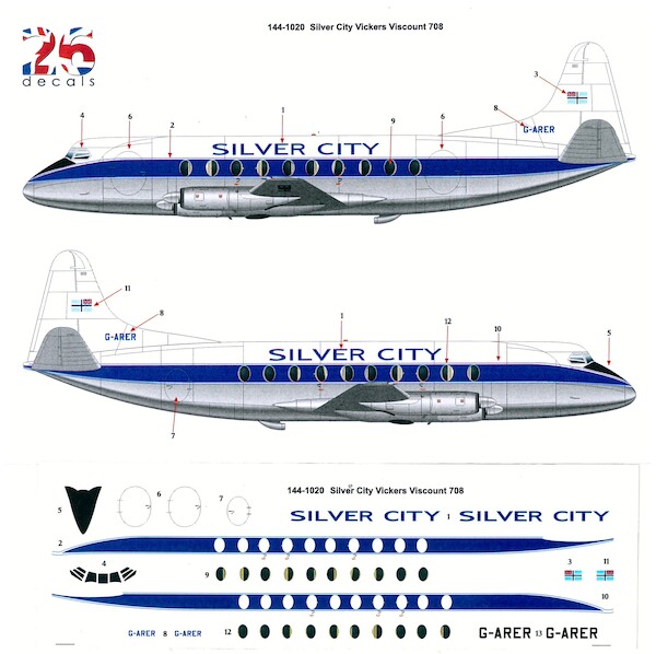 Vickers Viscount 700 (Silver City) 144-1020