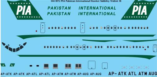 Hawker Siddeley Trident 1E (Pakistan International)  144-1072