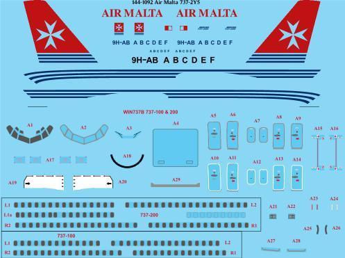 Boeing 737-200 (Air Malta) 144-1092