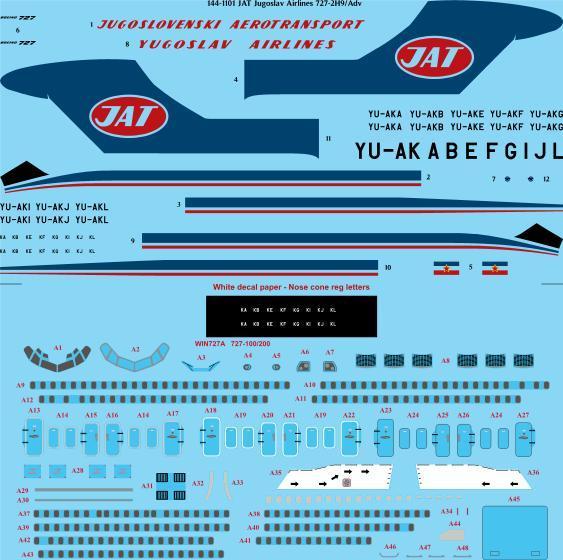 Boeing 727-200 (JAT Jugoslav Airlines)  144-1101