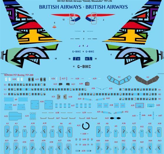 Boeing 757-200 (Britis Airways "Emmily Nasanabo"  144-1121